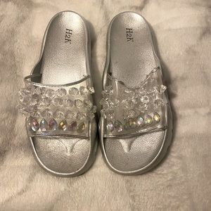 Clear slipper with stones!